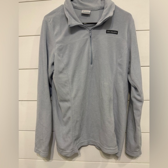 Columbia Light Blue Quarter-Zip Fleece Pullover - Picture 2 of 5